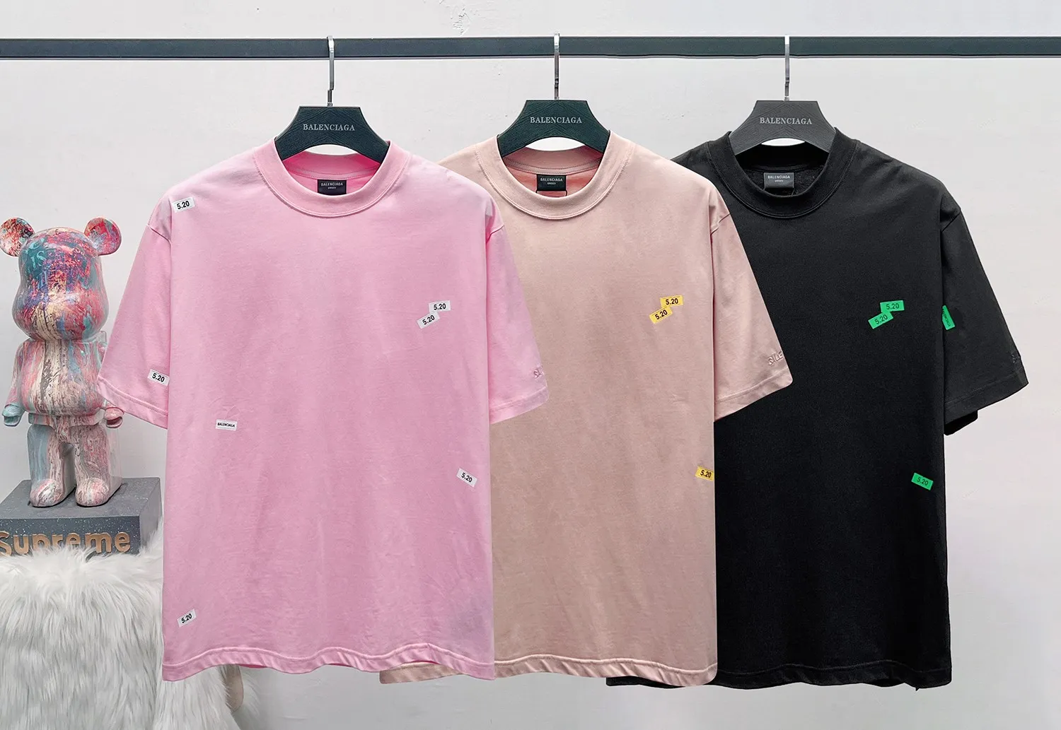 💰p95 # 26SS 520 # BALENCI*GA # 260g * 1 1 + os Same Style！！ ：3347# Sizes：xs-L ：3 （ ，Pink， ）
